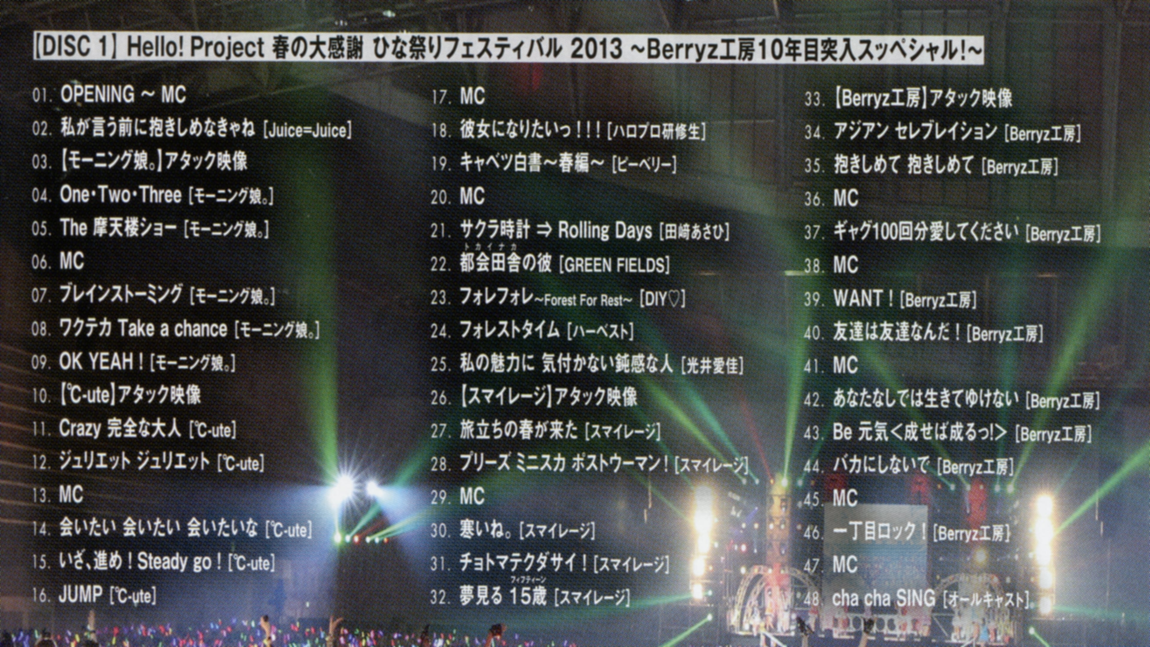 Hello! Project 2013 Spring Haru no Dai Kansha Hinamatsuri Festival 2013 ～Berryz Koubou 10 Nenme Totsunyuu Special!～