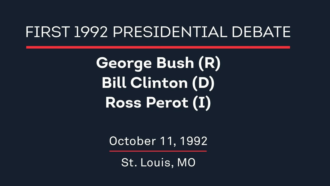 1992 First Presidential Debate