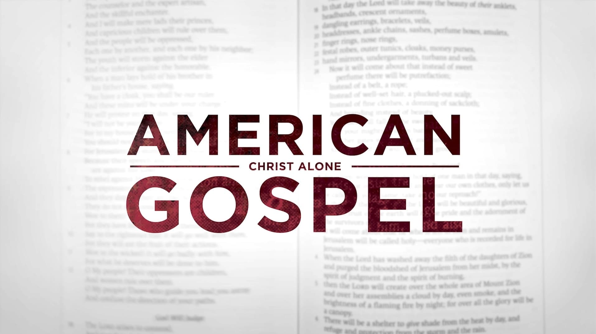 American Gospel: Christ Alone