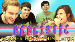 Dan Phil Felix and Marzia play REALISTIC SUMMER SPORTS SIMULATOR!