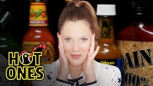 Drew Barrymore Has a Hard Time Processing While Eating Hot Wings