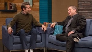 Patton Oswalt Wears a Black Blazer and Dress Shoes