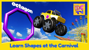 Carnival Learning Pt1 - Learn Shapes with Monster Trucks and a Carnival Game for Kids