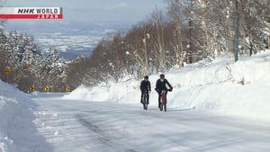 Snow Cycling Up Mt. Tokachi