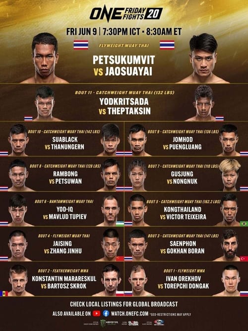 ONE Friday Fights 20: Petsukumvit vs. Jaosuayai